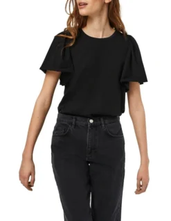 Vero Moda Onella O-Neck Cotton Tee Black