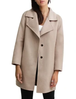 Ex-Boyfriend Wool Blend Oversized Jacket Sand