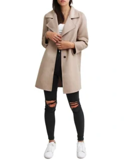 Ex-Boyfriend Wool Blend Oversized Jacket Sand -Myer Fashion Store 842518270 5 720x928