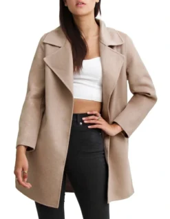 Ex-Boyfriend Wool Blend Oversized Jacket Sand -Myer Fashion Store 842518270 6 720x928