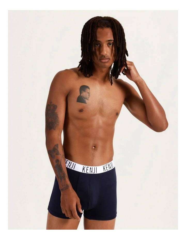 Plain Recycled Fastdry Trunks Blue 2 Pack 4 Plain Recycled Fastdry Trunks Blue 2 Pack - Image 2