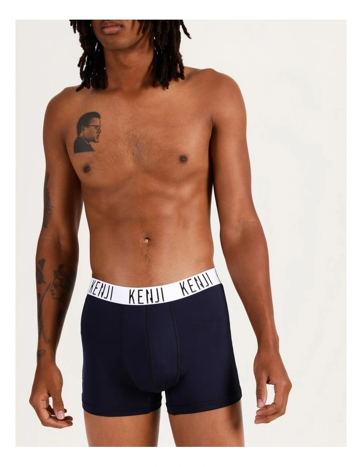 Plain Recycled Fastdry Trunks Blue 2 Pack 5 Plain Recycled Fastdry Trunks Blue 2 Pack - Image 3