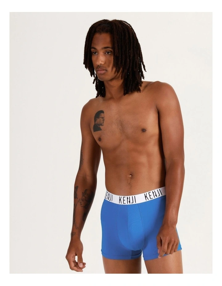 Plain Recycled Fastdry Trunks Blue 2 Pack 7 Plain Recycled Fastdry Trunks Blue 2 Pack - Image 5