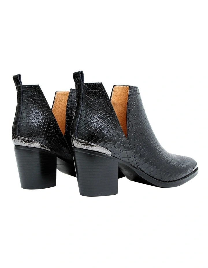 Austin Croc Embossed Ankle Boot 5 Austin Croc Embossed Ankle Boot - Image 3