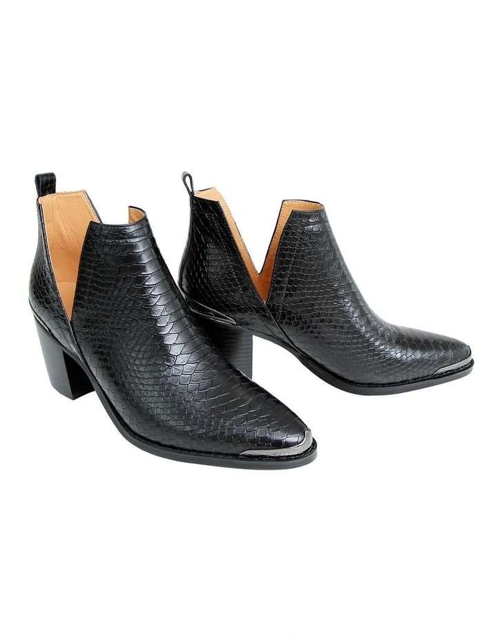 Austin Croc Embossed Ankle Boot 6 Austin Croc Embossed Ankle Boot - Image 4
