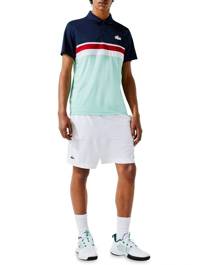Lacoste Performance Player Shorts White/Navy 3 Lacoste Performance Player Shorts White/Navy