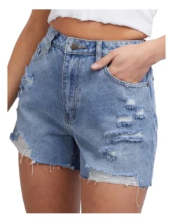 Murphy High Rise Shorts Denim In Blue -Myer Fashion Store 850496320 3 1 720x928