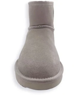 Short Sheepskin Ankle Boot In Light Grey -Myer Fashion Store 851401900 5 720x928