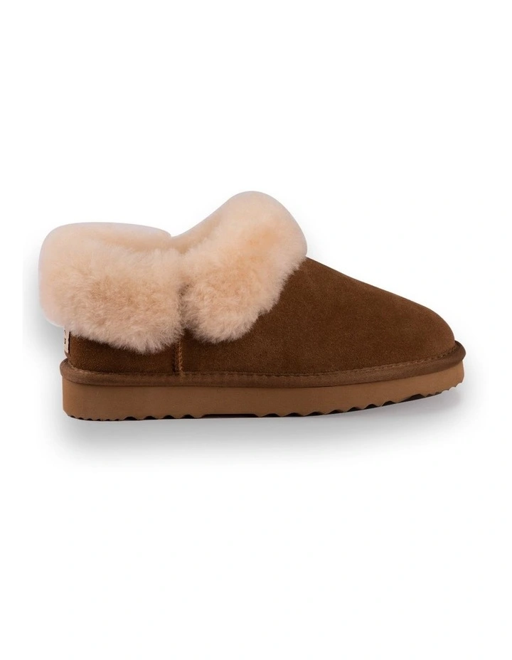 AUS WOOLI UGG UNISEX SHEEPSKIN WOOL TRADITIONAL ANKLE SLIPPERS Tan 4 AUS WOOLI UGG UNISEX SHEEPSKIN WOOL TRADITIONAL ANKLE SLIPPERS Tan - Image 2