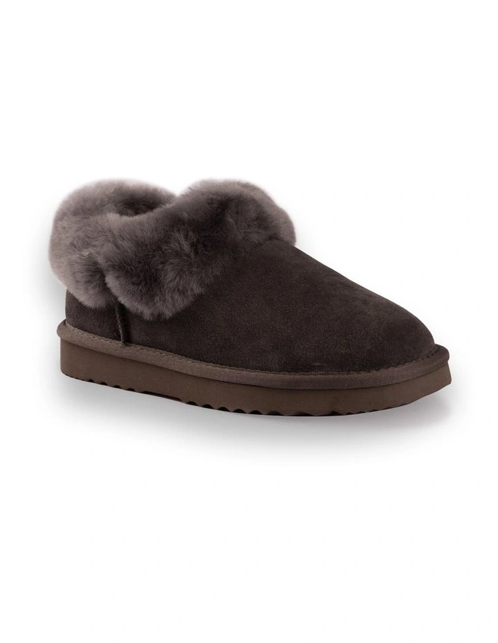 AUS WOOLI UGG UNISEX SHEEPSKIN WOOL TRADITIONAL ANKLE SLIPPERS Grey 3 AUS WOOLI UGG UNISEX SHEEPSKIN WOOL TRADITIONAL ANKLE SLIPPERS Grey
