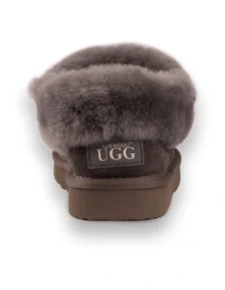 AUS WOOLI UGG UNISEX SHEEPSKIN WOOL TRADITIONAL ANKLE SLIPPERS Grey 10 AUS WOOLI UGG UNISEX SHEEPSKIN WOOL TRADITIONAL ANKLE SLIPPERS Grey -Myer Fashion Store 851402350 3 720x928