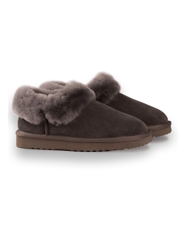 AUS WOOLI UGG UNISEX SHEEPSKIN WOOL TRADITIONAL ANKLE SLIPPERS Grey 8 AUS WOOLI UGG UNISEX SHEEPSKIN WOOL TRADITIONAL ANKLE SLIPPERS Grey - Image 6
