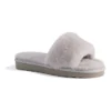 AUS WOOLI UGG WOMEN SHEEPSKIN FLUFF SLIDE Light Grey -Myer Fashion Store 851402620 1 720x928