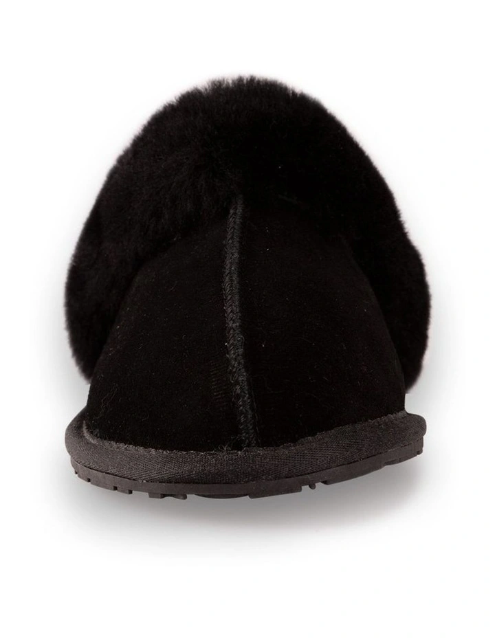 AUS WOOLI UGG UNISEX SHEEPSKIN WOOL SHELLEY Slippers Black 7 AUS WOOLI UGG UNISEX SHEEPSKIN WOOL SHELLEY Slippers Black - Image 5