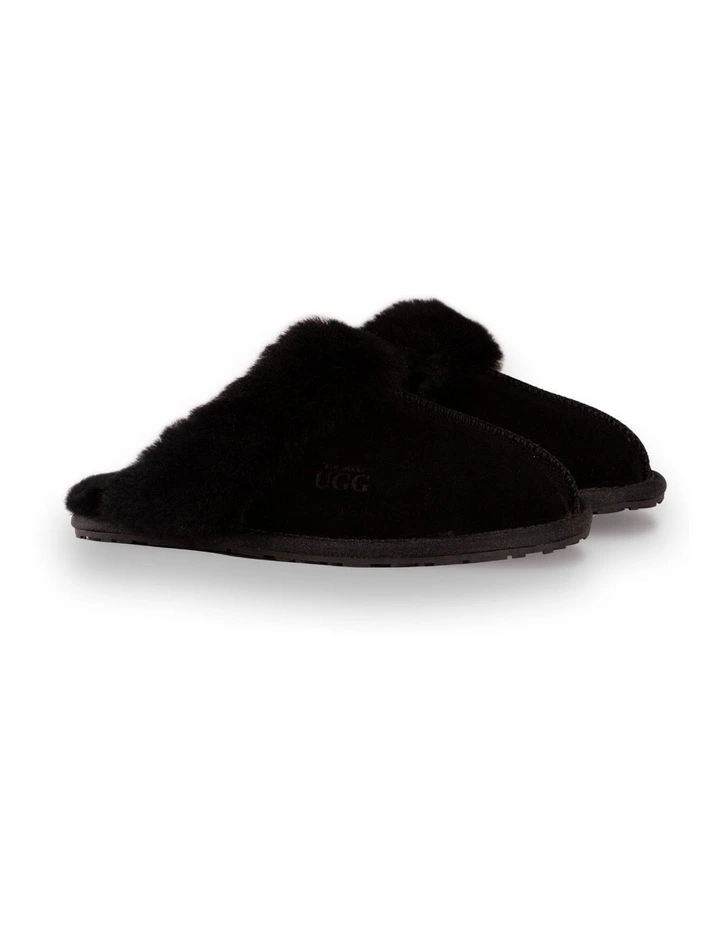AUS WOOLI UGG UNISEX SHEEPSKIN WOOL SHELLEY Slippers Black 8 AUS WOOLI UGG UNISEX SHEEPSKIN WOOL SHELLEY Slippers Black - Image 6