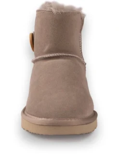 AUS WOOLI UGG SHORT SHEEPSKIN BUTTON BOOT Li Ght Grey -Myer Fashion Store 851403430 5 720x928