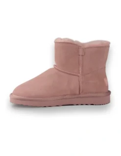 AUS WOOLI UGG SHORT SHEEPSKIN BUTTON BOOT Pale Pink -Myer Fashion Store 851403520 4 720x928
