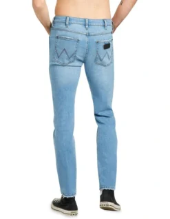 Wrangler Stomper Low Rise Slim Tapered Jeans Light Blue -Myer Fashion Store 853969150 4 720x928