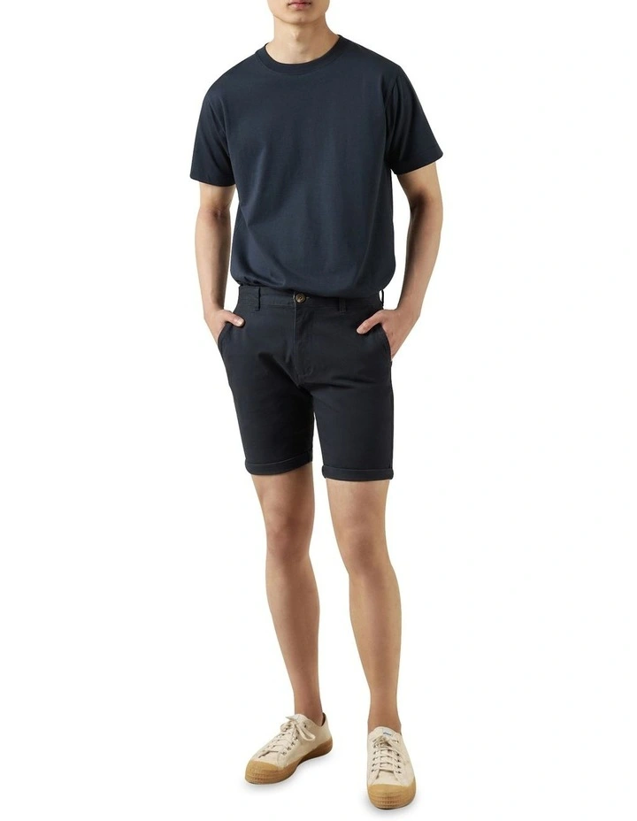 Ellis Slim Chino Shorts Navy 4 Ellis Slim Chino Shorts Navy - Image 2
