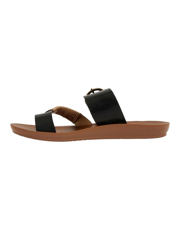 Geneva Black Smooth Sandals 5 Geneva Black Smooth Sandals - Image 3