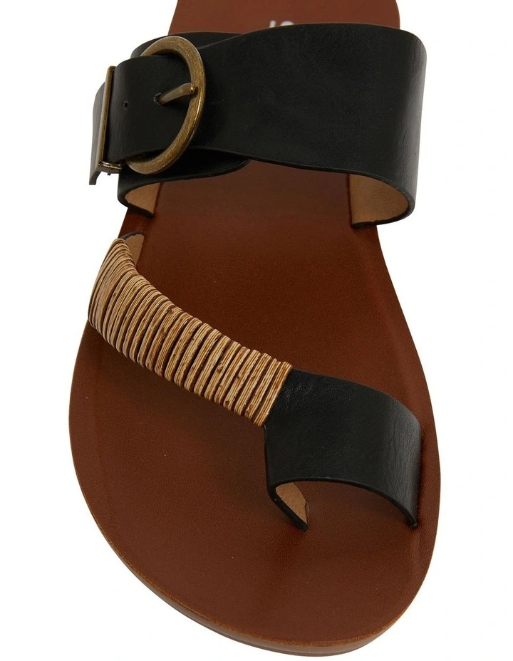 Geneva Black Smooth Sandals 9 Geneva Black Smooth Sandals - Image 7