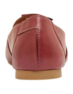 Rosco Flat Shoes In Red Leather -Myer Fashion Store 862633810 5 1 720x928