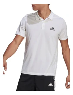 ADIDAS D2M Plain Polo Shirt White