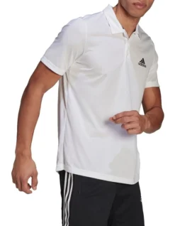 ADIDAS D2M Plain Polo Shirt White -Myer Fashion Store 863992540 3 720x928