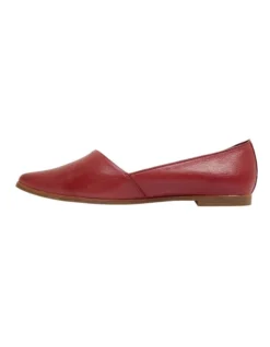Rachael Flat Shoes In Red Leather -Myer Fashion Store 865060120 3 720x928