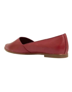 Rachael Flat Shoes In Red Leather -Myer Fashion Store 865060120 6 720x928