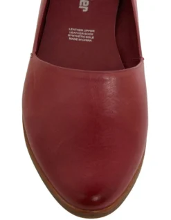 Rachael Flat Shoes In Red Leather -Myer Fashion Store 865060120 7 720x928