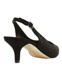 Teagan Black Fabric Heeled Shoes -Myer Fashion Store 866104210 4 720x928