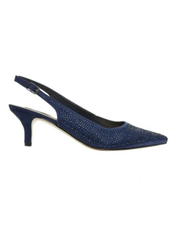 Teagan Navy Fabric Heeled Shoes -Myer Fashion Store 866104390 1 720x928