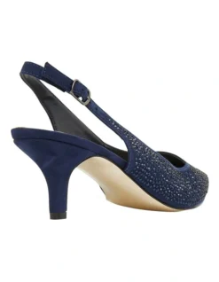Teagan Navy Fabric Heeled Shoes -Myer Fashion Store 866104390 4 720x928