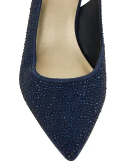 Teagan Navy Fabric Heeled Shoes -Myer Fashion Store 866104390 6 720x928
