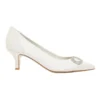 Tina Ivory Satin Heeled Shoes