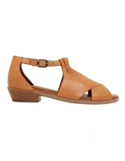 Laguna Sandals In Cognac Leather