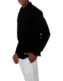 Long Sleeve Black Linen Shirt -Myer Fashion Store 869609530 3 720x928