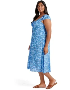 Madi Tie Front Midi Dress In Blue 8 Madi Tie Front Midi Dress In Blue -Myer Fashion Store 871540840 3 720x928