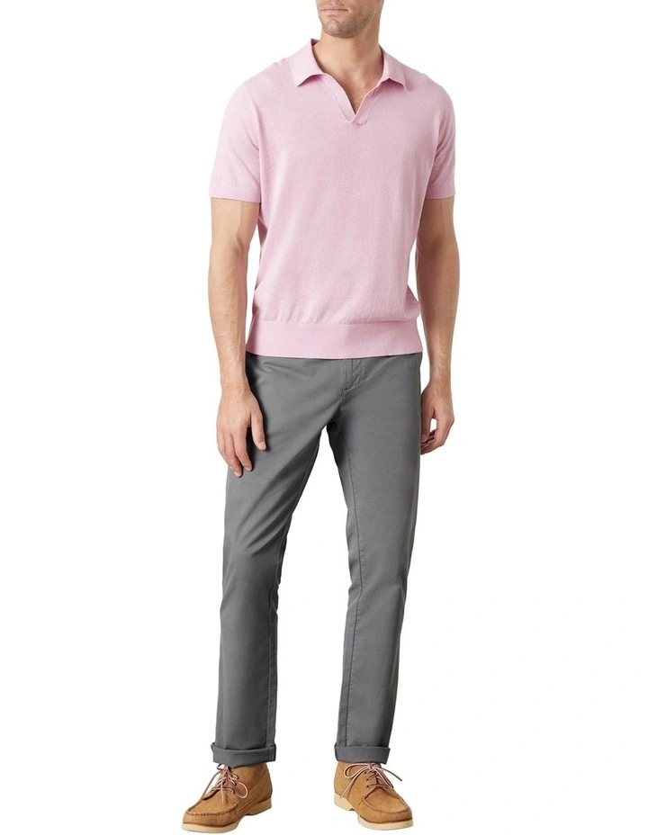 Dickie Knit Polo Pink 6 Dickie Knit Polo Pink - Image 4