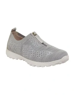 Oberon Light Grey Stretch Sneakers 10 Oberon Light Grey Stretch Sneakers -Myer Fashion Store 877217680 2 720x928