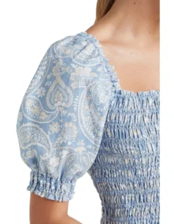 French Connection Shirred Puff Sleeve Top 9 French Connection Shirred Puff Sleeve Top -Myer Fashion Store 878373820 4 720x928