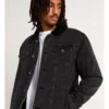 Garrett Denim Sherpa Jacket Black 1 Garrett Denim Sherpa Jacket Black -Myer Fashion Store 879894640 1 720x928