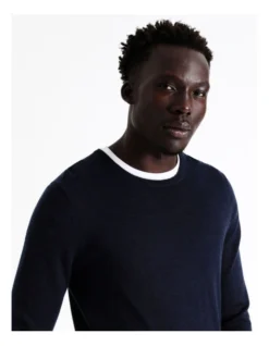 Australian Merino Crew Neck Knit In Navy 11 Australian Merino Crew Neck Knit In Navy -Myer Fashion Store 880381540 3 1 720x928