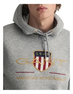 Gant Archive Shield Hoodie Grey -Myer Fashion Store 881315380 4 720x928