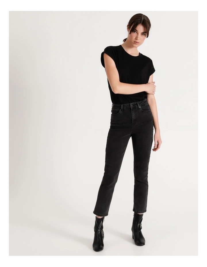 Billie Straight Jean Black Distressed 3 Billie Straight Jean Black Distressed