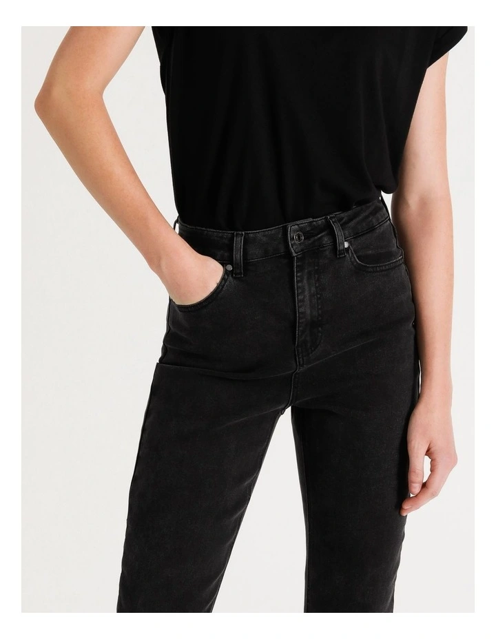 Billie Straight Jean Black Distressed 4 Billie Straight Jean Black Distressed - Image 2