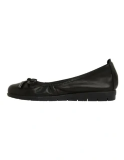 Barton Flat Shoes In Black Leather -Myer Fashion Store 883345330 3 720x928