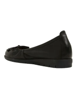 Barton Flat Shoes In Black Leather -Myer Fashion Store 883345330 7 720x928