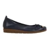 Barton Flat Shoes In Navy Leather